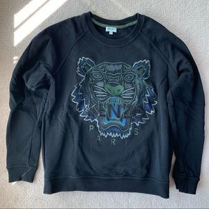 KENZO Black Classic Tiger Sweatshirt (Green Blue)